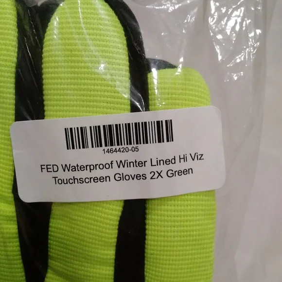 NEW FedEx Waterproof Lined Winter Gloves 2XL - Picture 4 of 4